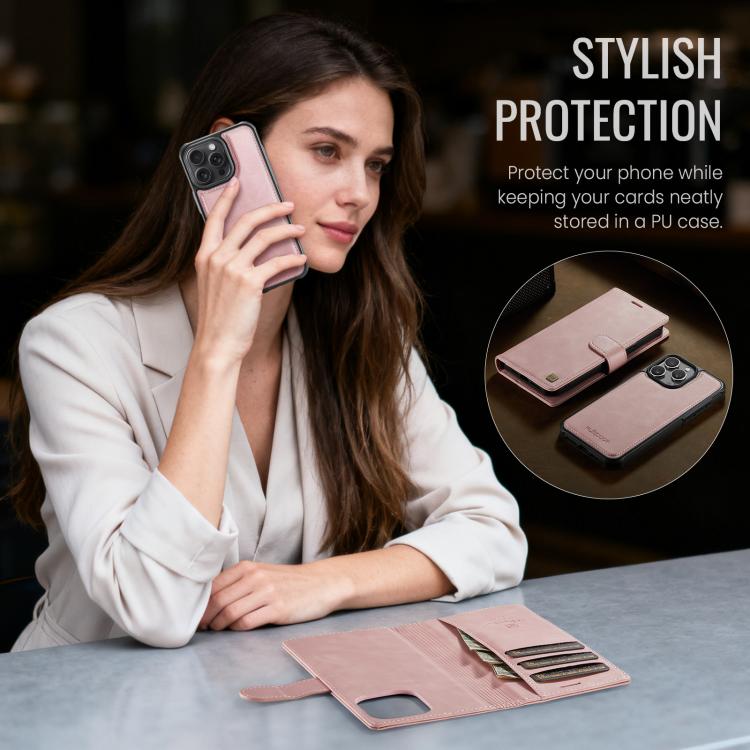 For iPhone 14 Pro AutSpace A05 2 in 1 Retro Calf Texture MagSafe Magnetic Phone Case