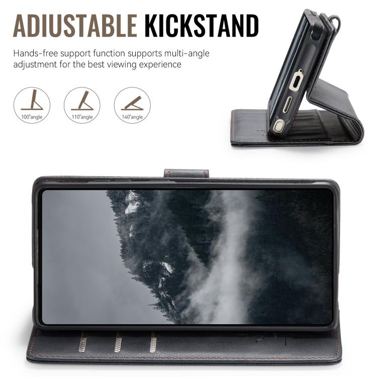 For Samsung Galaxy S25 Ultra 5G AutSpace A05 2 in 1 Retro Calf Texture MagSafe Magnetic Phone Case