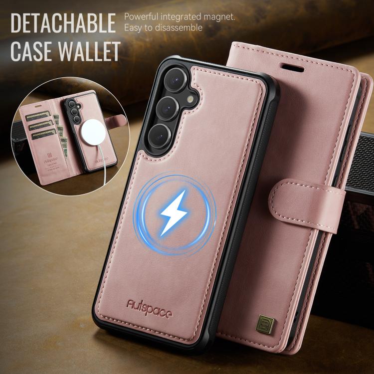 For Samsung Galaxy S25 5G / S24 5G AutSpace A05 2 in 1 Retro Calf Texture MagSafe Magnetic Phone Case