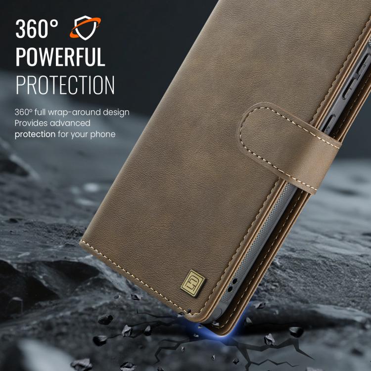 For Samsung Galaxy S25 FE 5G AutSpace A05 2 in 1 Retro Calf Texture MagSafe Magnetic Phone Case