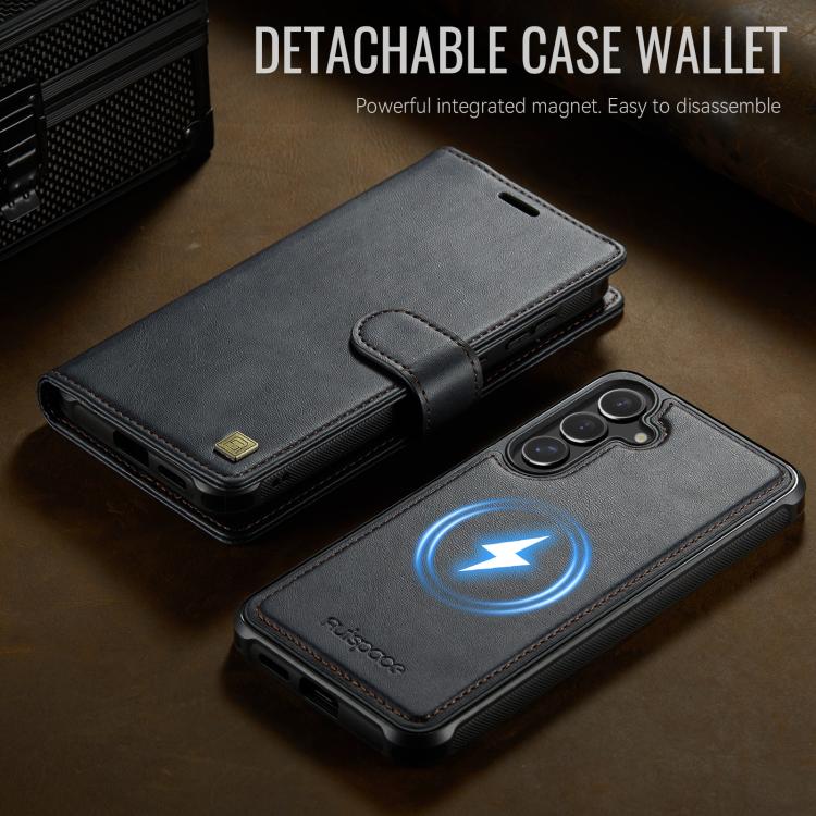 For Samsung Galaxy S24 FE 5G AutSpace A05 2 in 1 Retro Calf Texture MagSafe Magnetic Phone Case