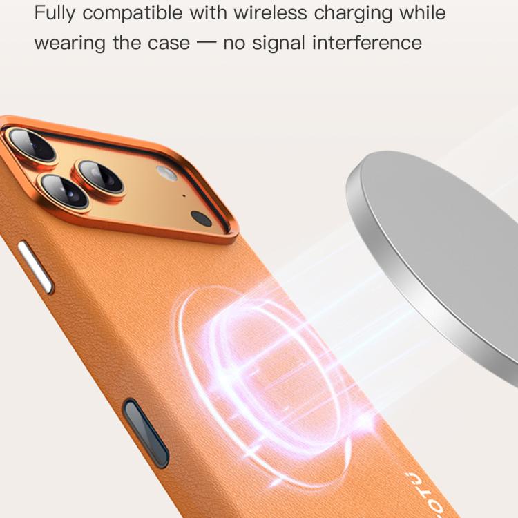 For iPhone 17 Pro Max TOTU PC-17 Vegan Leather MagSafe Magnetic Phone Case