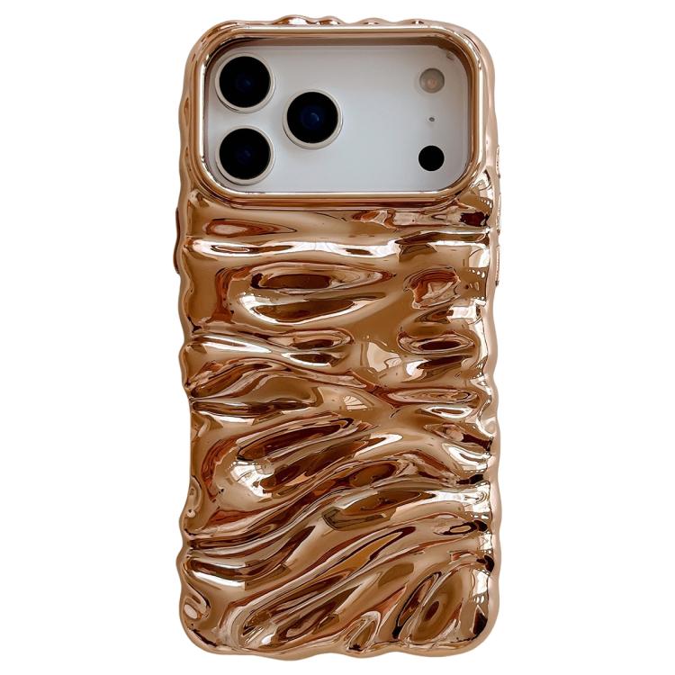 For iPhone 17 Pro Max Cream Texture Electroplating TPU Full Coverage Phone Case