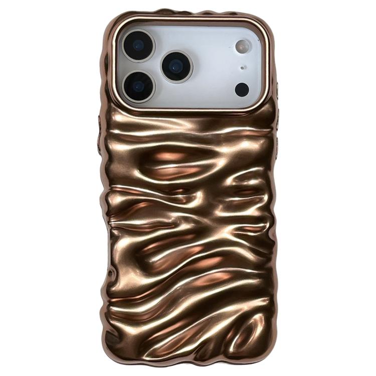 For iPhone 17 Pro Max Cream Texture Electroplating TPU Full Coverage Phone Case