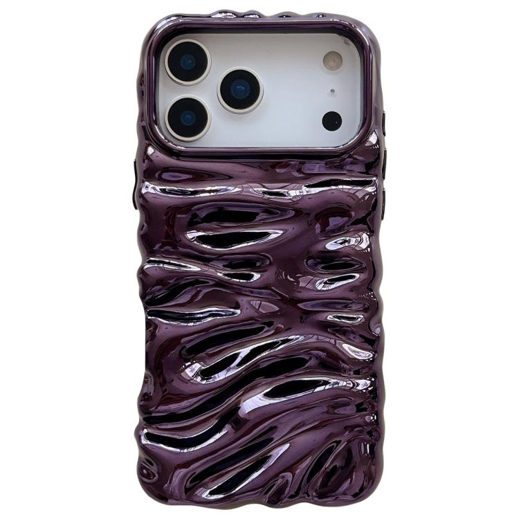 For iPhone 17 Pro Max Cream Texture Electroplating TPU Full Coverage Phone Case