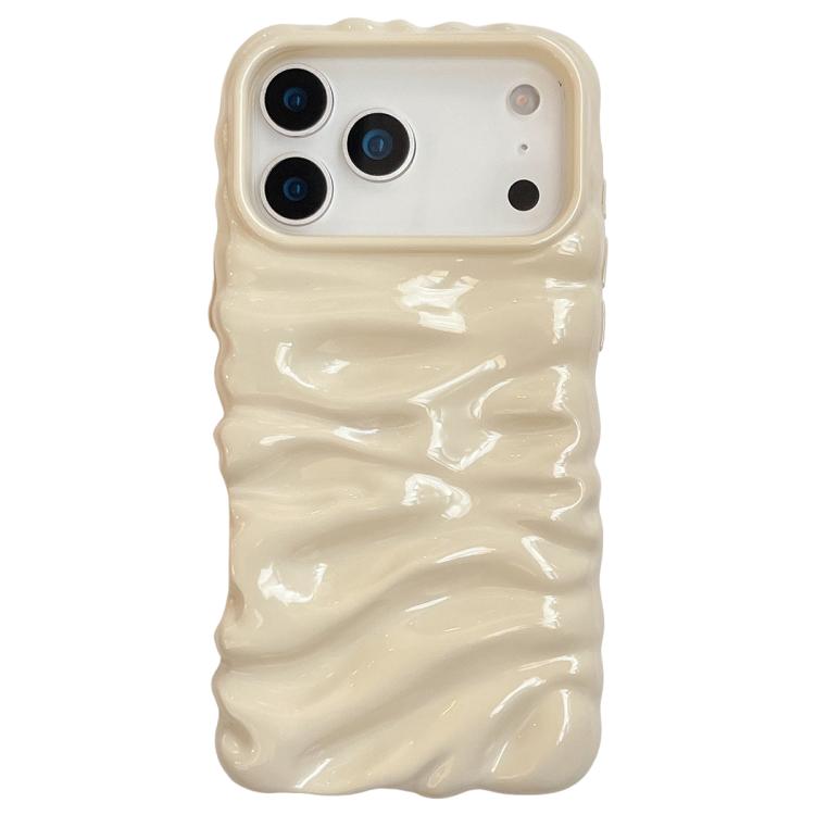 For iPhone 17 Pro Max Cream Texture Electroplating TPU Full Coverage Phone Case