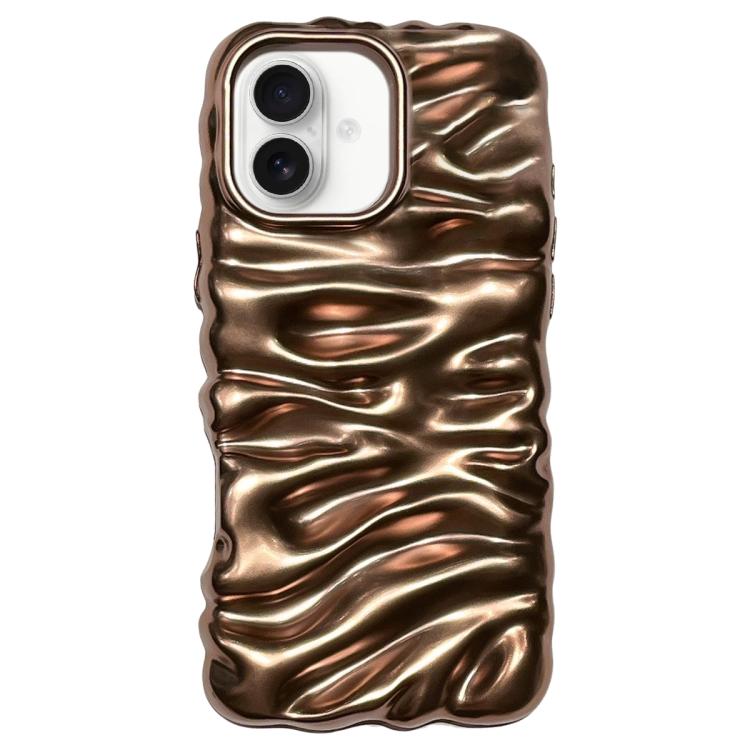 For iPhone 17 Cream Texture Electroplating TPU Full Coverage Phone Case