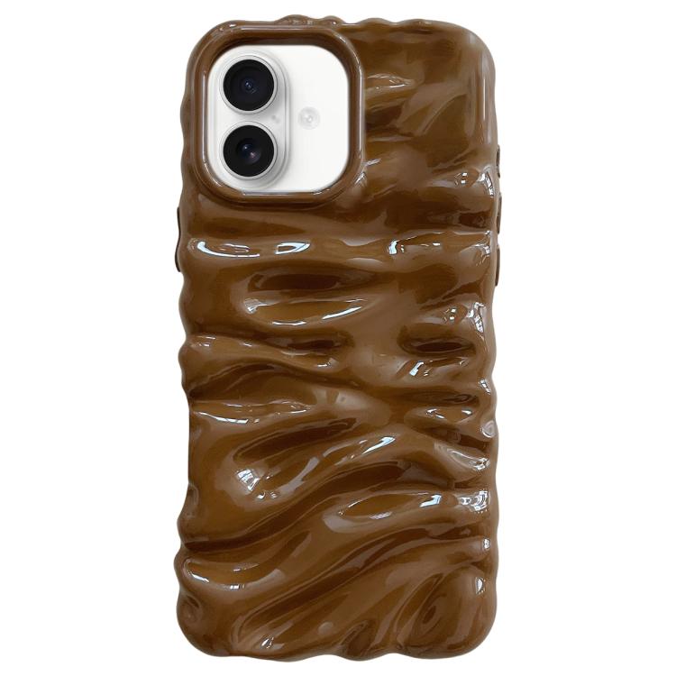 For iPhone 17 Cream Texture Electroplating TPU Full Coverage Phone Case