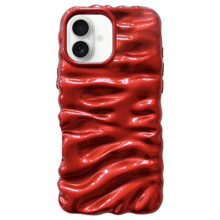For iPhone 17 Cream Texture Electroplating TPU Full Coverage Phone Case