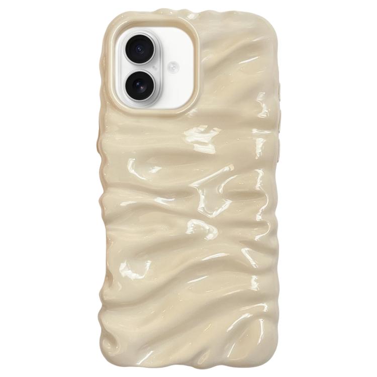 For iPhone 17 Cream Texture Electroplating TPU Full Coverage Phone Case