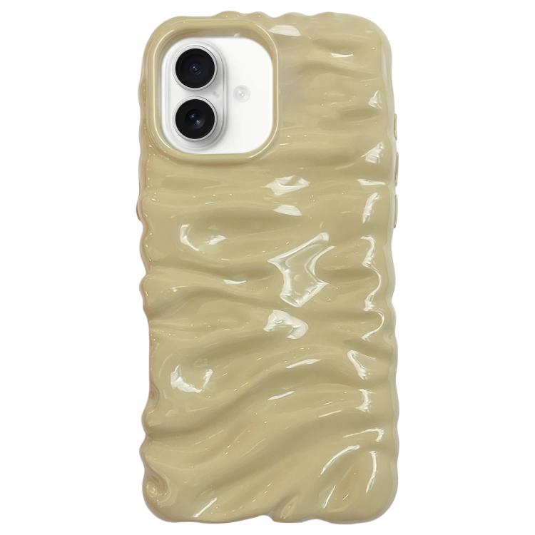 For iPhone 17 Cream Texture Electroplating TPU Full Coverage Phone Case