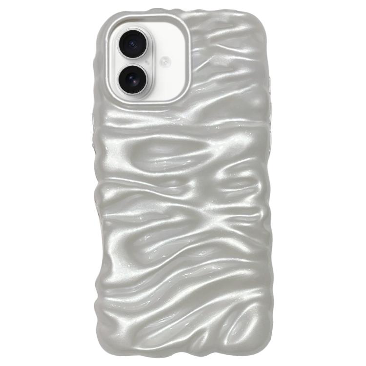 For iPhone 17 Cream Texture Electroplating TPU Full Coverage Phone Case