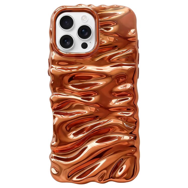 For iPhone 16 Pro Max Cream Texture Electroplating TPU Full Coverage Phone Case
