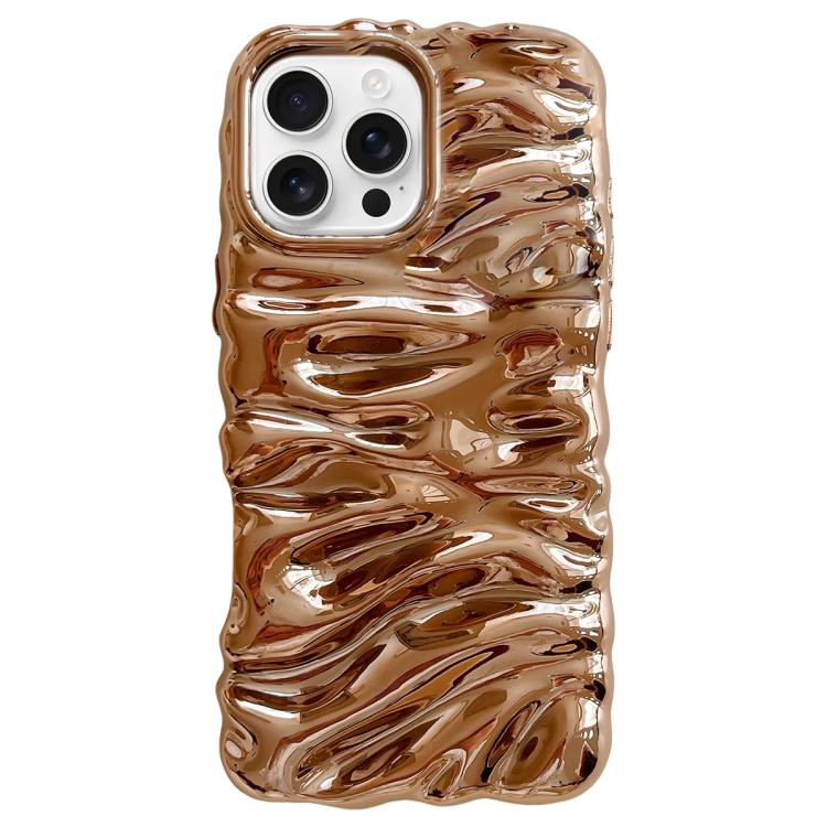 For iPhone 16 Pro Max Cream Texture Electroplating TPU Full Coverage Phone Case