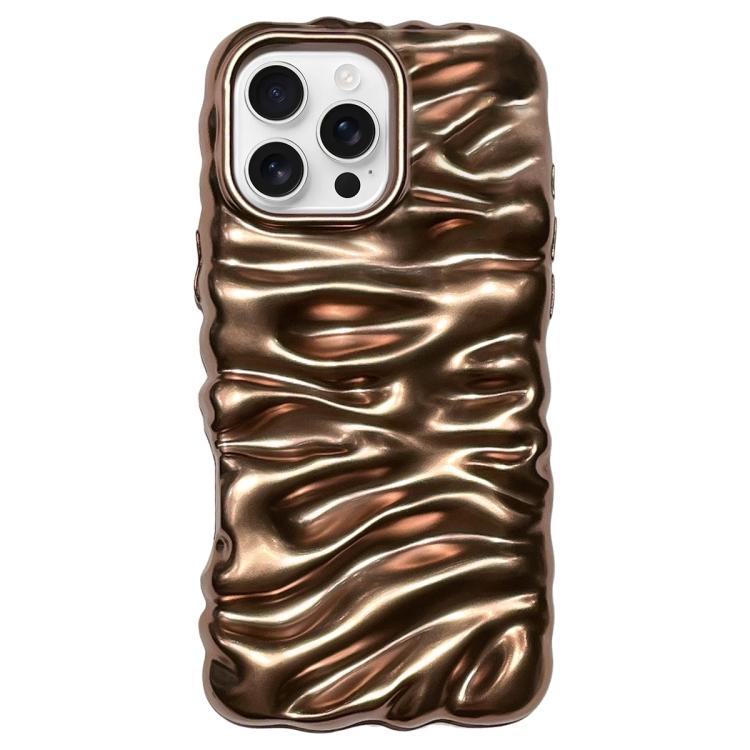 For iPhone 16 Pro Max Cream Texture Electroplating TPU Full Coverage Phone Case