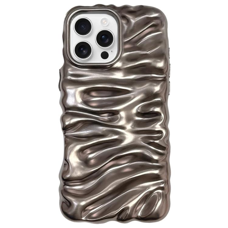 For iPhone 16 Pro Max Cream Texture Electroplating TPU Full Coverage Phone Case