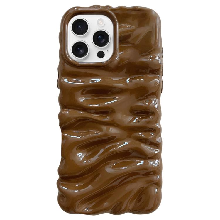For iPhone 16 Pro Max Cream Texture Electroplating TPU Full Coverage Phone Case