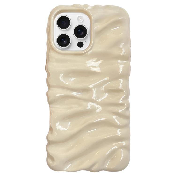 For iPhone 16 Pro Max Cream Texture Electroplating TPU Full Coverage Phone Case