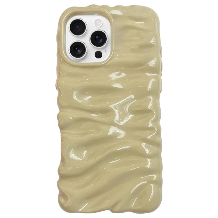 For iPhone 16 Pro Max Cream Texture Electroplating TPU Full Coverage Phone Case
