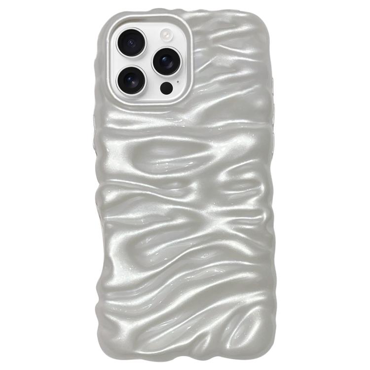 For iPhone 16 Pro Cream Texture Electroplating TPU Full Coverage Phone Case
