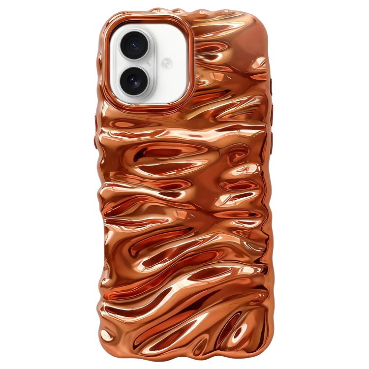 For iPhone 16 Cream Texture Electroplating TPU Full Coverage Phone Case