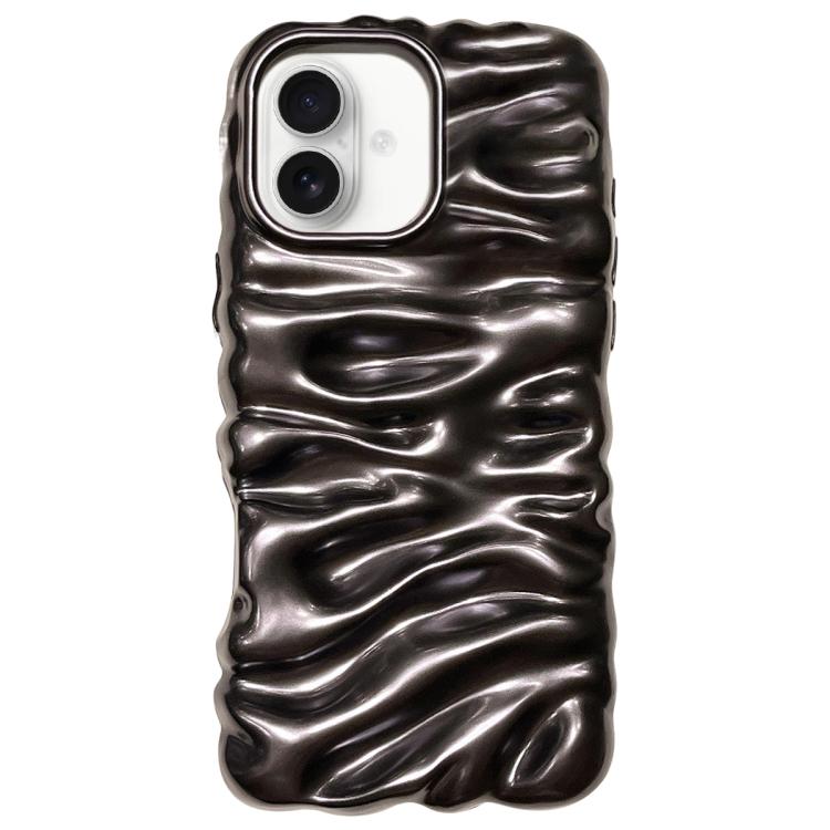 For iPhone 16 Cream Texture Electroplating TPU Full Coverage Phone Case