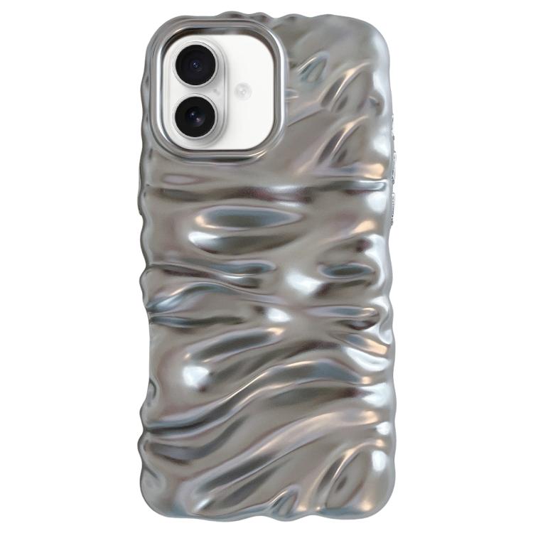 For iPhone 16 Cream Texture Electroplating TPU Full Coverage Phone Case