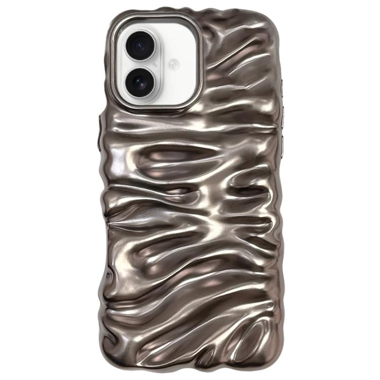 For iPhone 16 Cream Texture Electroplating TPU Full Coverage Phone Case