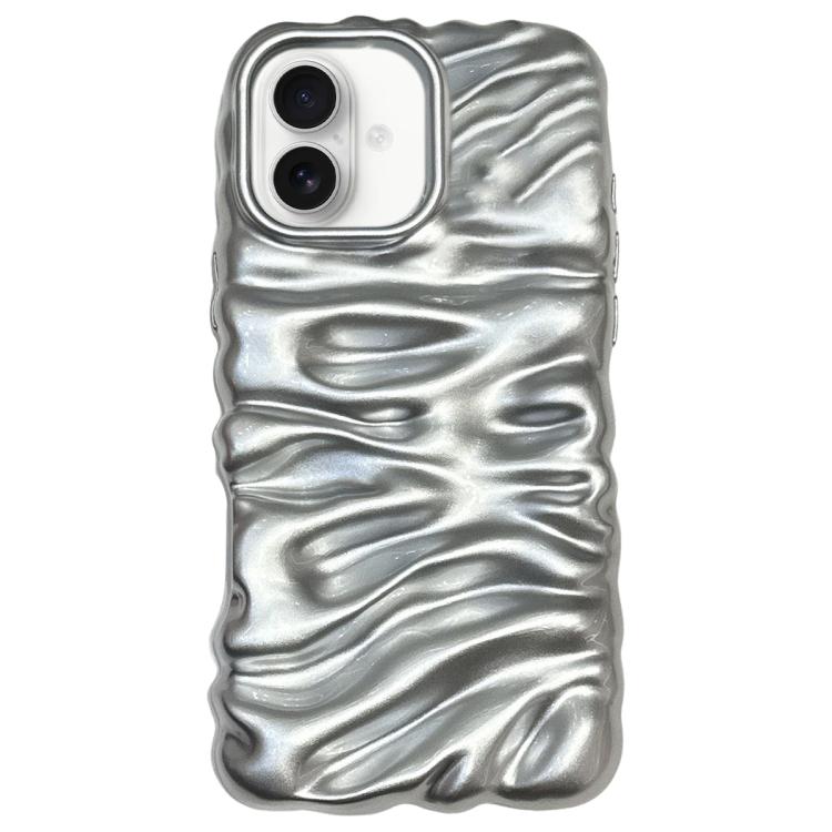 For iPhone 16 Cream Texture Electroplating TPU Full Coverage Phone Case