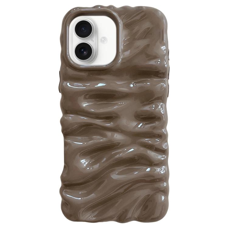 For iPhone 16 Cream Texture Electroplating TPU Full Coverage Phone Case