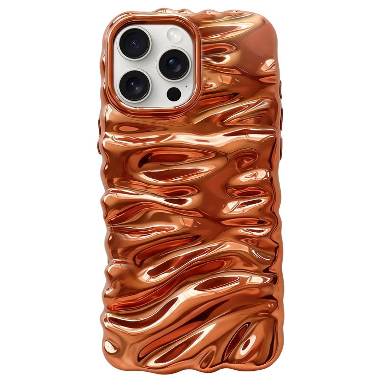 For iPhone 15 Pro Max Cream Texture Electroplating TPU Full Coverage Phone Case