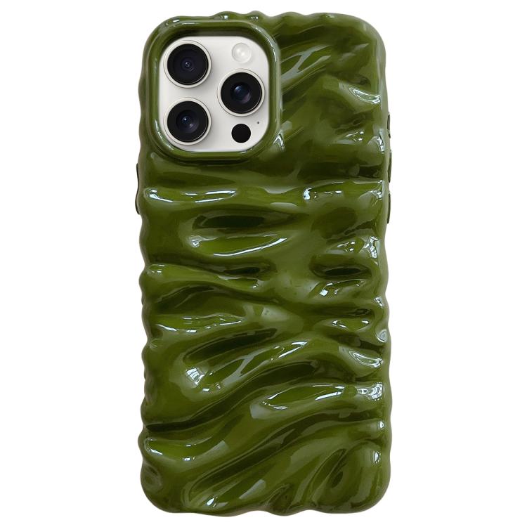 For iPhone 15 Pro Max Cream Texture Electroplating TPU Full Coverage Phone Case