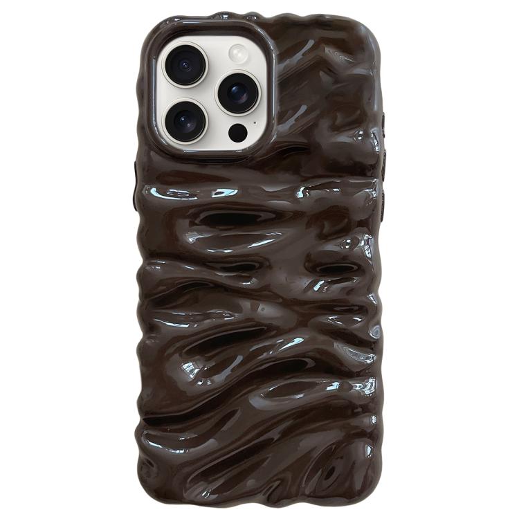 For iPhone 15 Pro Max Cream Texture Electroplating TPU Full Coverage Phone Case