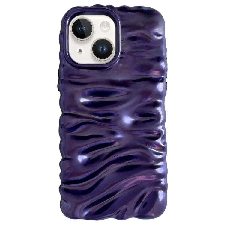 For iPhone 15 Plus Cream Texture Electroplating TPU Full Coverage Phone Case