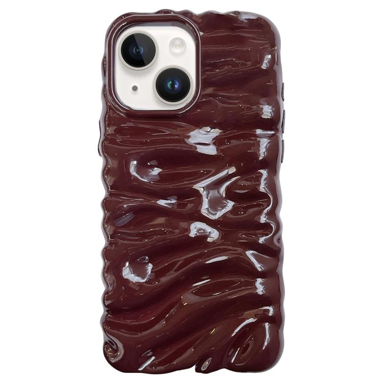 For iPhone 15 Plus Cream Texture Electroplating TPU Full Coverage Phone Case
