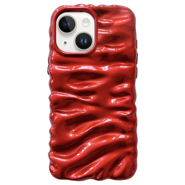For iPhone 15 Plus Cream Texture Electroplating TPU Full Coverage Phone Case