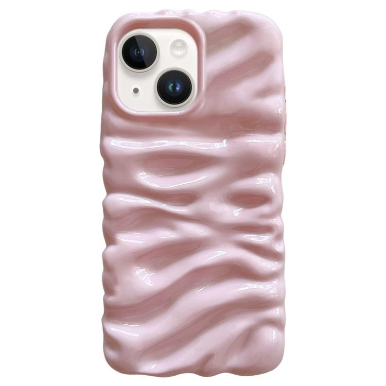 For iPhone 15 Plus Cream Texture Electroplating TPU Full Coverage Phone Case