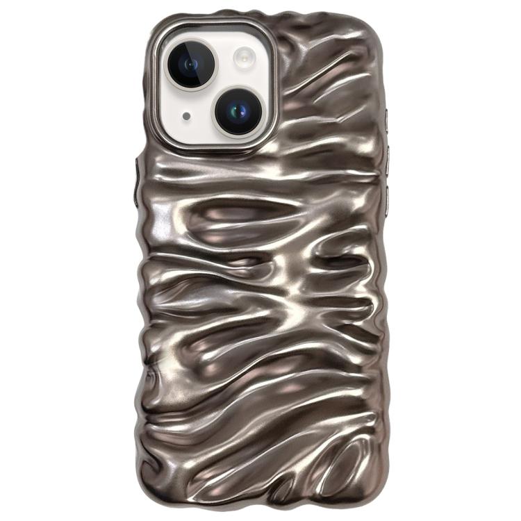 For iPhone 15 Cream Texture Electroplating TPU Full Coverage Phone Case