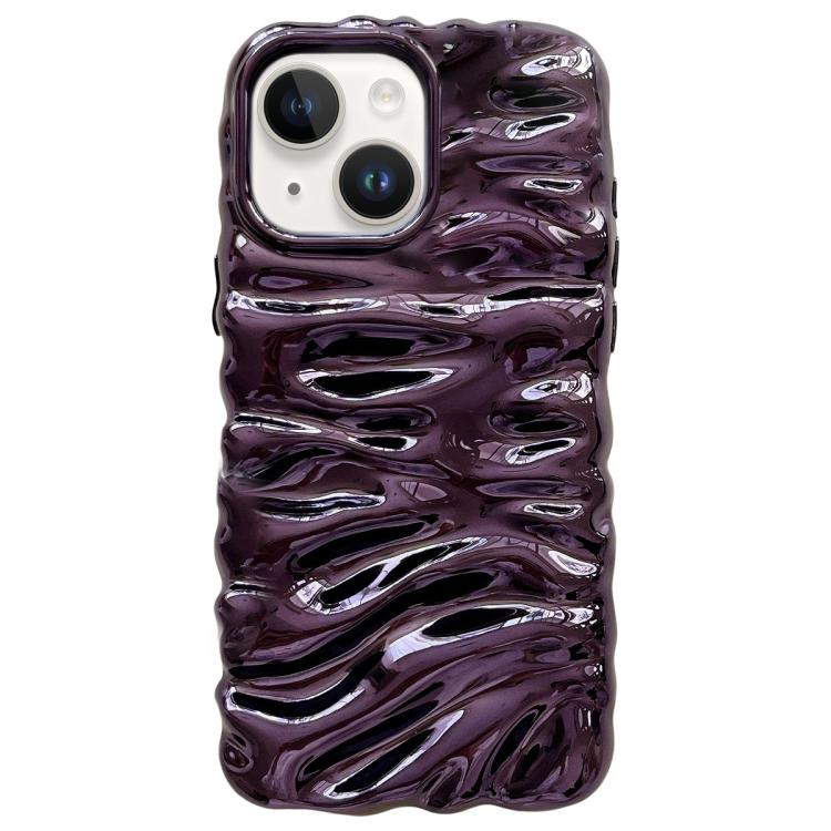 For iPhone 15 Cream Texture Electroplating TPU Full Coverage Phone Case