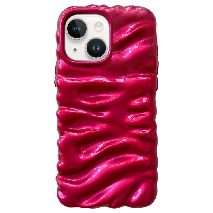 For iPhone 14 Plus Cream Texture Electroplating TPU Full Coverage Phone Case