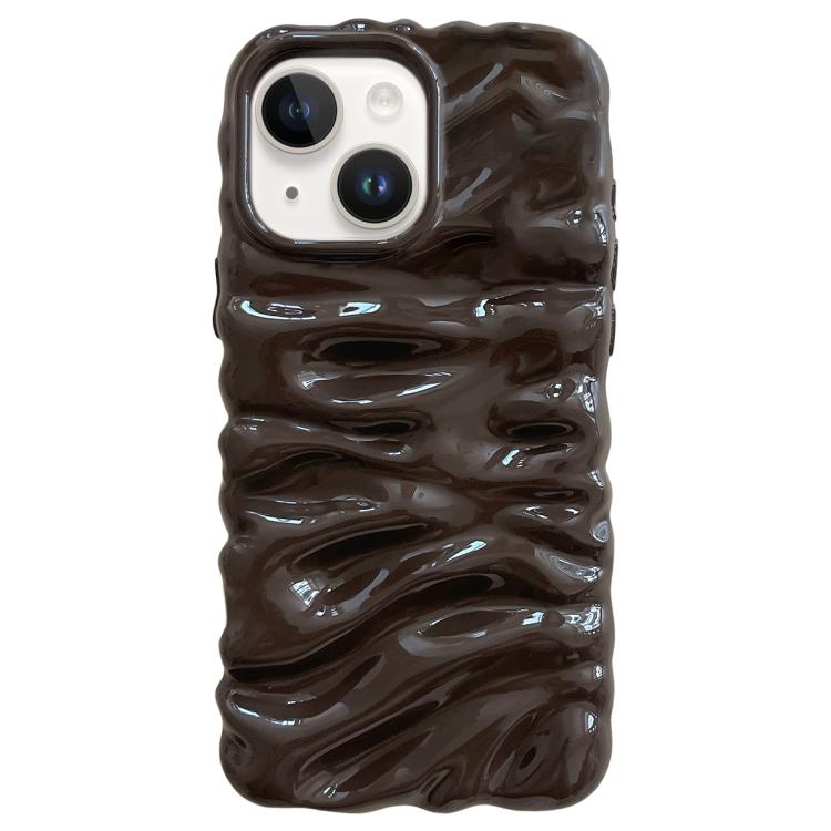 For iPhone 14 Plus Cream Texture Electroplating TPU Full Coverage Phone Case