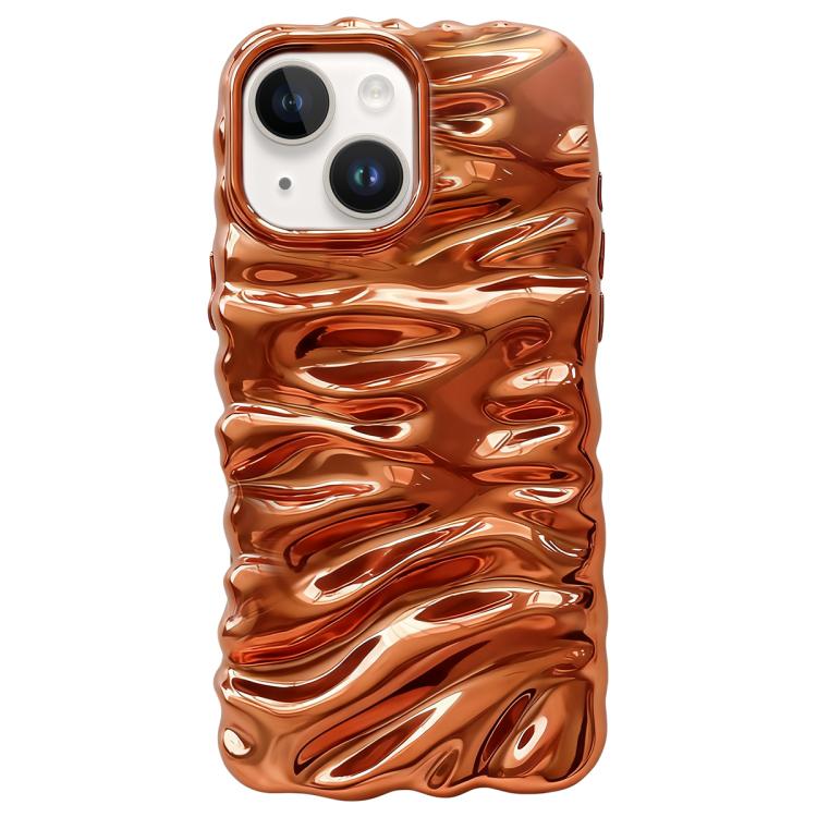 For iPhone 14 Cream Texture Electroplating TPU Full Coverage Phone Case
