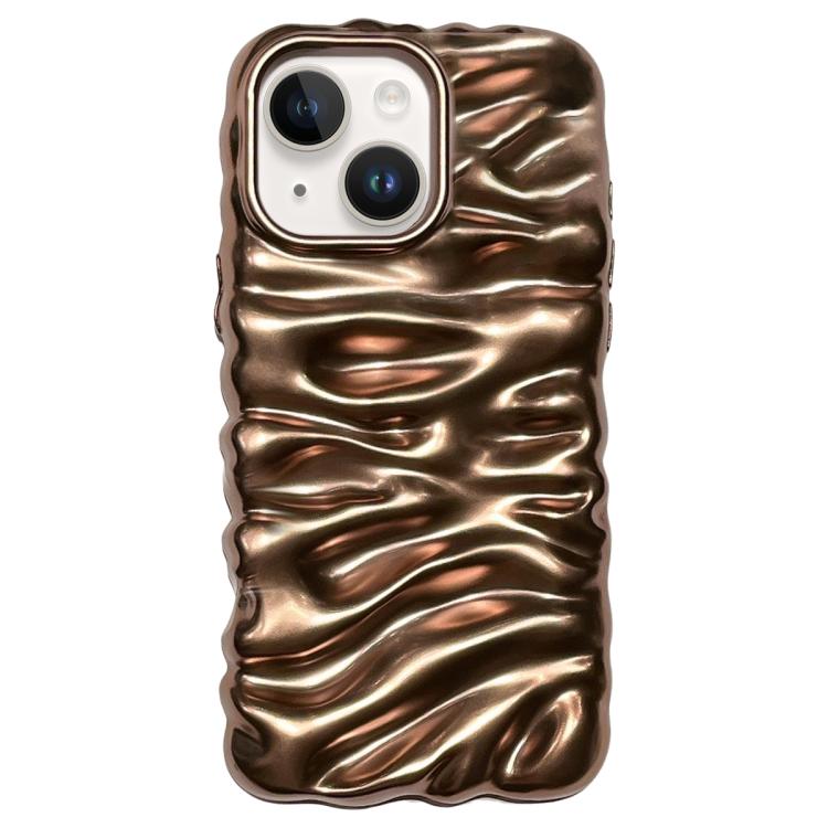 For iPhone 14 Cream Texture Electroplating TPU Full Coverage Phone Case