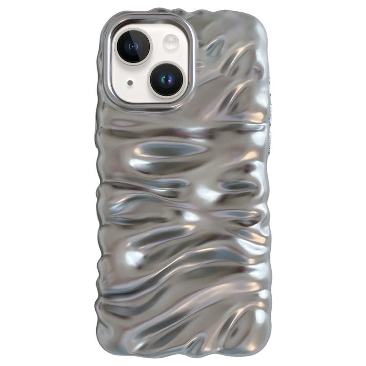 For iPhone 14 Cream Texture Electroplating TPU Full Coverage Phone Case