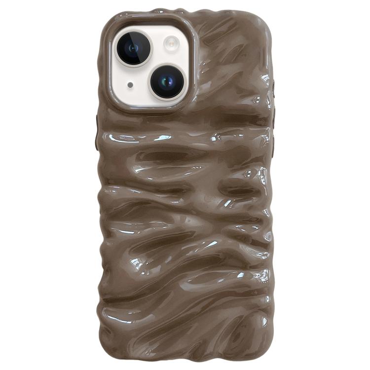 For iPhone 14 Cream Texture Electroplating TPU Full Coverage Phone Case