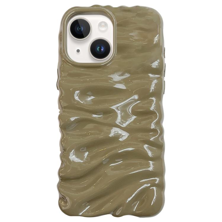 For iPhone 14 Cream Texture Electroplating TPU Full Coverage Phone Case