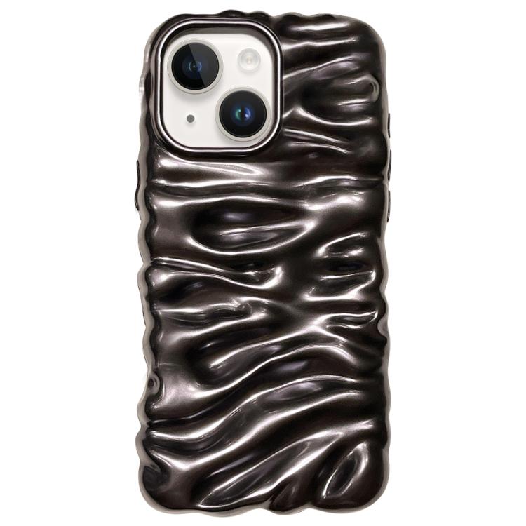For iPhone 13 Cream Texture Electroplating TPU Full Coverage Phone Case