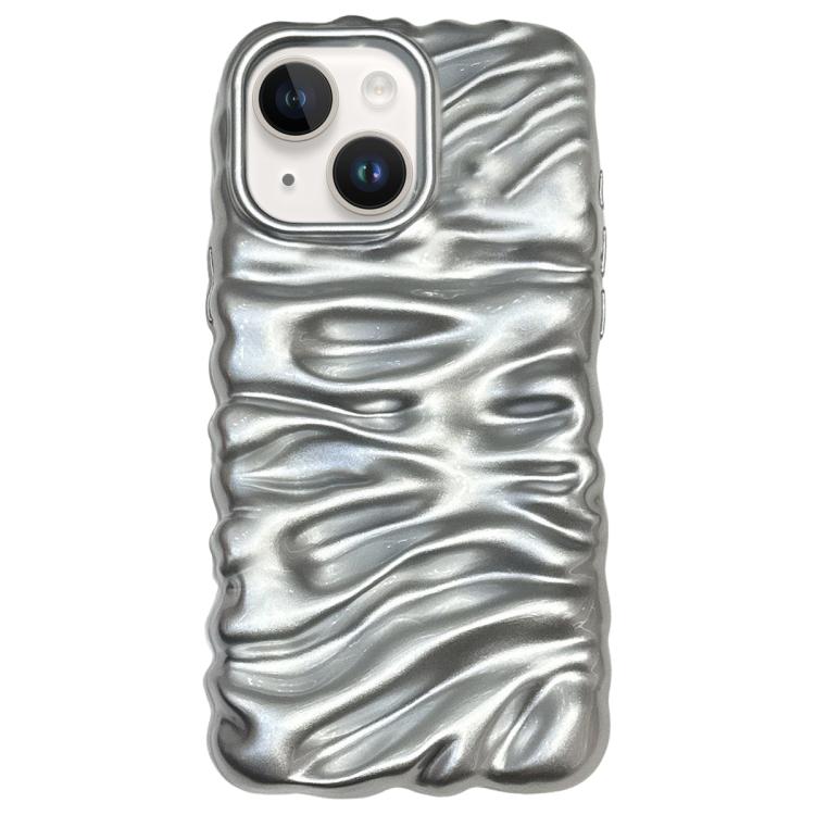 For iPhone 13 Cream Texture Electroplating TPU Full Coverage Phone Case
