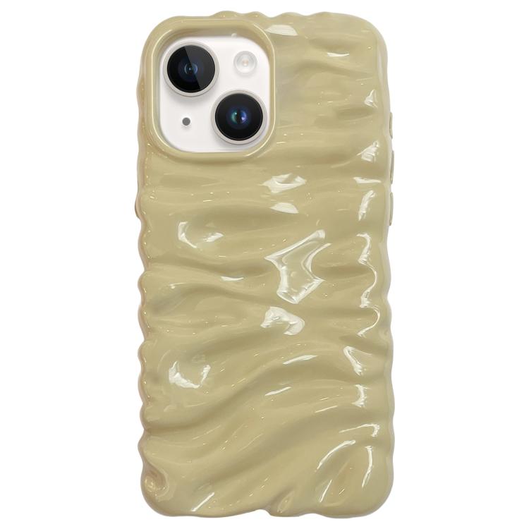 For iPhone 13 Cream Texture Electroplating TPU Full Coverage Phone Case
