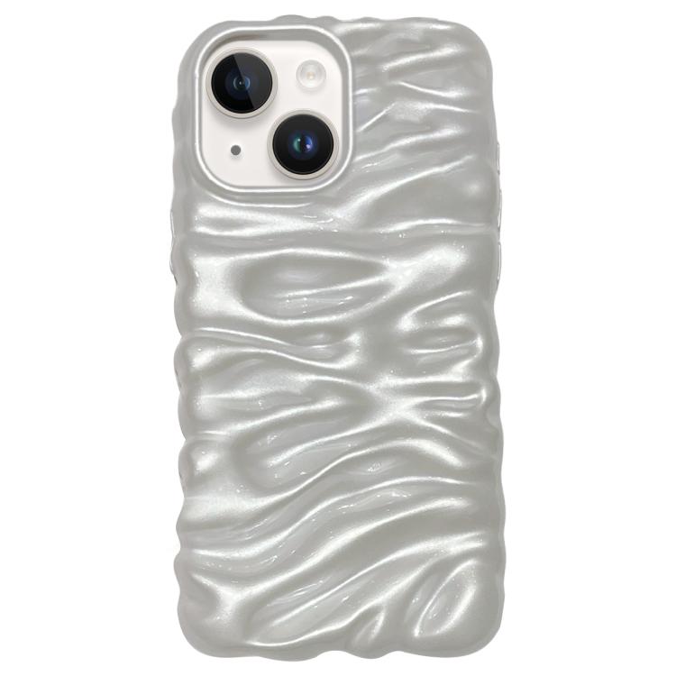For iPhone 13 Cream Texture Electroplating TPU Full Coverage Phone Case